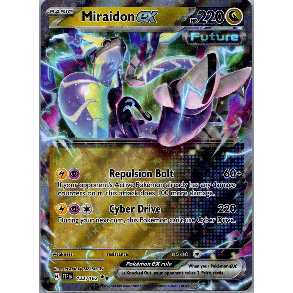 Miraidon ex Pokemon TCG SV05 Temporal Forces 122/162 Double Rare Holo Future